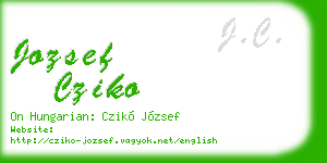 jozsef cziko business card