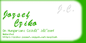 jozsef cziko business card